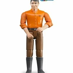 Coupon ✨ Bruder Toys Bruder - Bworld Male Figure - Light Skin & Brown ???? Jeans ❤️