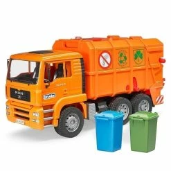 Top 10 ⌛ Bruder Toys Bruder - MAN Rear Loading Garbage Truck - Orange ????