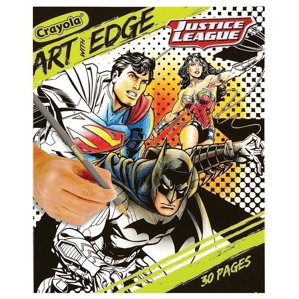 Deals ???? Crayola Art With Edge - Colouring Book - Justice League ????