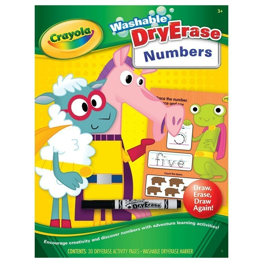 Promo ???? Crayola Dry-Erase Workbook - Numbers ????