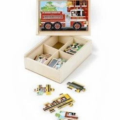 Outlet ???? Melissa And Doug Toys Melissa And Doug - 4 X 12 Piece Jigsaw Puzzle - Vehicles ✔️