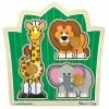 Discount ✨ Melissa And Doug Toys Melissa And Doug - Jumbo Knob Puzzle - Jungle Friends ????
