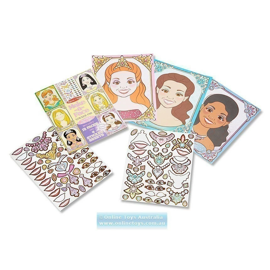Brand new ???? Melissa And Doug Toys Melissa And Doug - Make-A-Face Sticker Pad - Sparkling Princess ???? - Image 2