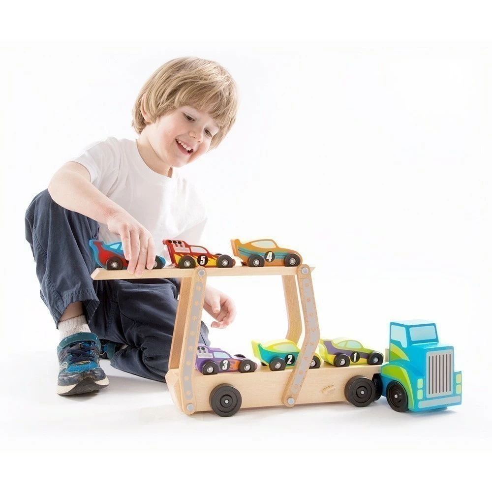 New ???? Melissa And Doug Toys Melissa And Doug - Mega Race Car Carrier ???? - Image 2