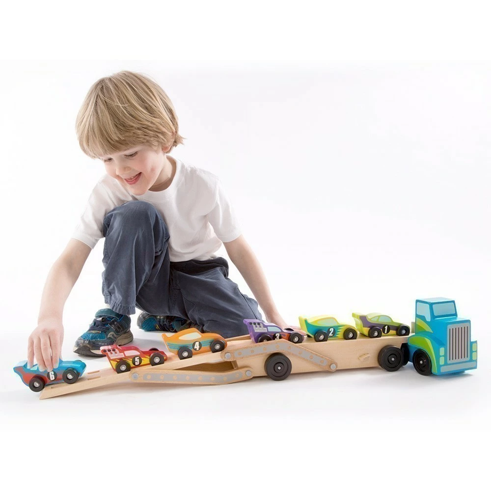 New ???? Melissa And Doug Toys Melissa And Doug - Mega Race Car Carrier ???? - Image 3