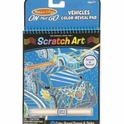 Promo ❤️ Melissa And Doug Toys Melissa And Doug - On The Go Scratch Art - Vehicles Colour-Reveal Pad ????